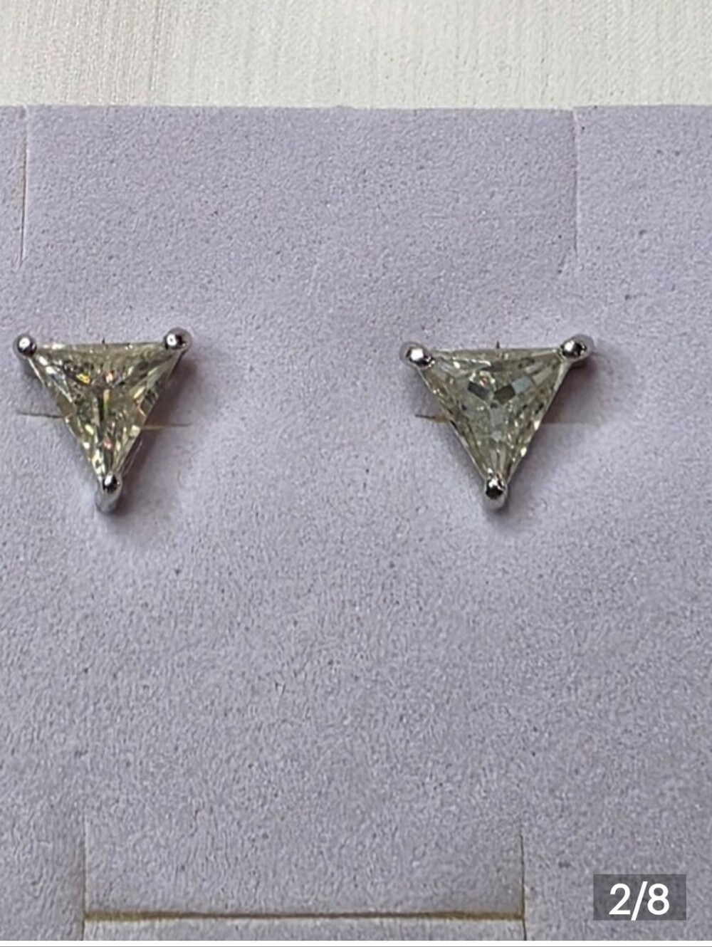 Moissanite Trillium cut Earrings